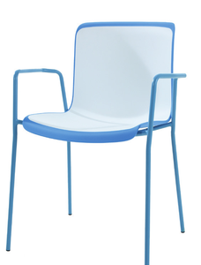 רנואר כסא אורח 4 רגליים מתכת צבועה אפור מיליון כסאות