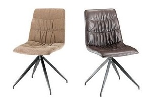 שרית כסא פינת אוכל - דמוי עור PU רגל מתכת שחורה מיליון כסאות