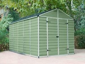 מחסן גינה אפור סקיילייט 8*12 מידה: רוחב 229 ס"מ, עומק 378 ס"מ, גובה : 171 - 217 ס"מ  - עשוי פוליקרבונט 10 שנות אחריות - משלוח חינם קומת קרקע 