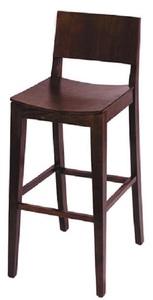 אלנבי כסא בר ריפוד אפור מעץ עץ לבן גובה 65 מיליון כסאות