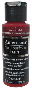 צבעי אקריל אמריקנה מולטיסרפייס 59 מ"ל Dark Scarlet DA508