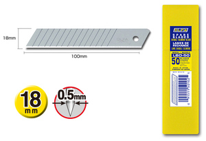 50 להבים לסכין רחב (12 שבירות) OLFA