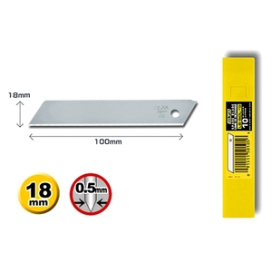 10 להבים ללא שבירת לסכין רחב OLFA