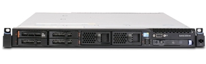 שרת IBM X3550 M3 1U / זוג מעבדי E5645 שנים עשר ליבות / 72GB / זוג דיסקים SAS 300GB איי בי אם