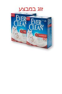 חול לחתולים אוור קלין Ever Clean מולטי-קט-פס אדום-10 ליטר - 2 יחידות