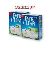 חול לחתולים אוור קלין Ever Clean מבושם-פס ירוק-10 ליטר - 2 יחידות