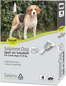 סולפרם - טיפות נגד פרעושים לכלב במשקל 4 עד 10 ק"ג