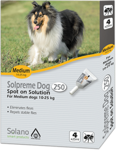 סולפרם - טיפות נגד פרעושים לכלב במשקל 10 עד 25 ק"ג