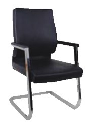 פוקס כסא אורח דמוי עור רגל ניקל מיליון כסאות