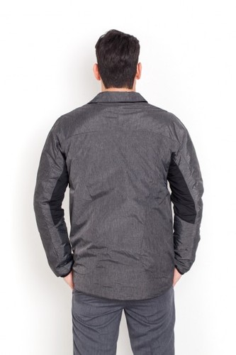 מעיל משולב טריקו אפור