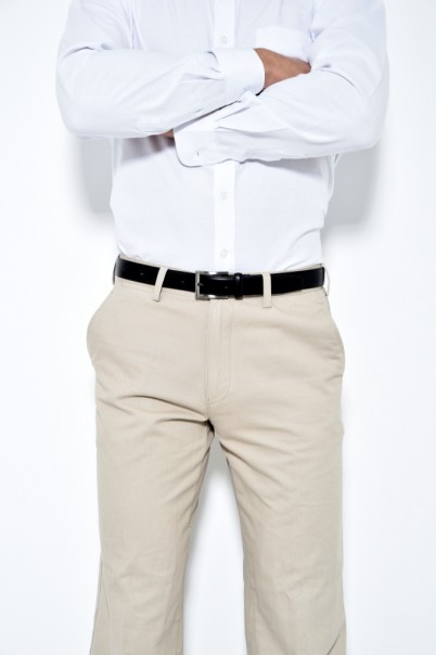 חגורת עור גבר למכנס יצוגי 