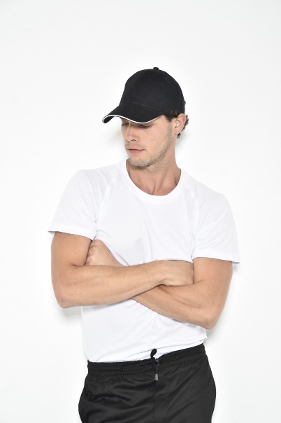 כובע ביסבול עם פייפינג לבן