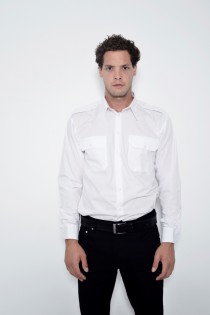 חולצת אבטחה שרוול ארוך לבן