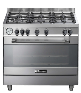  תנור טכנוגז משולב רחב דגם P1X96E6VC ניר' (90 ס"מ)