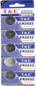 5 סוללות עגולות 2032 