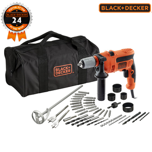 מקדחה רוטטת + תיק עם 40 אביזרים Black+Decker