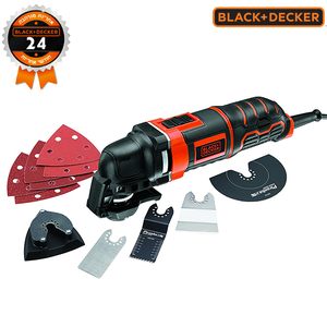 מולטיטול  + אביזרים + ניירות לטש שונים Black+Decker