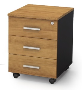 ולנטינו ארגז 3 מגירות + נעילה מרכזית + גלגלים- מלמין -עץ דובדבן משולב לבן 42*46*57 מיליון כסאות