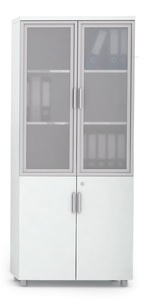 ולנטינו ארון 4 דלתות עץ דובדבן משולב לבן וזכוכית חלבית או צבע טבעי לבחירה מיליון כסאות