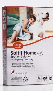 סולטיף - טיפות נגד פרעושים וקרציות לכלב במשקל מעל 25 ק"ג