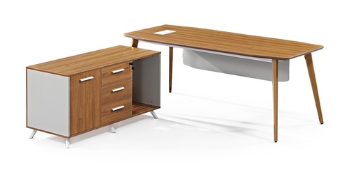 סינרגיה מערכת מנהל כולל קושרת ושלוחה ניידת צבע עץ טבעי רגל מעוצבת 160 סמ