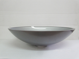 כיור זכוכית מונח אובלי שטוח גדול