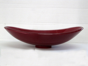 כיור זכוכית מונח אובלי סירה קטן