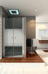 מקלחון חזית 2 דלתות פנימה \ החוצה עד 100 ס"מ