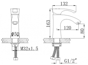ברז פרח נמוך לכיור רחצה 3408 Balle-beile