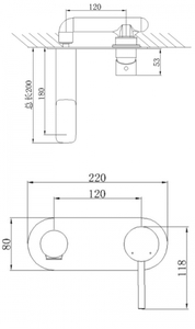 ברז מהקיר לכיור רחצה 2902 Balle-beile