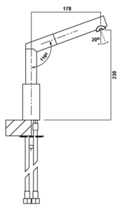 ברז מטבח נשלף תוצרת איטליה