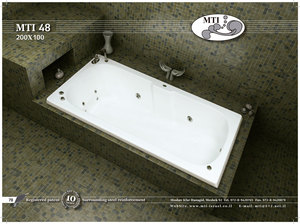 אמבטיה אקרילית 100\200 Mti
