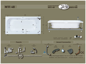 אמבטיה אקרילית 100\200 Mti