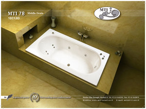 אמבטיה אקרילית 80\180