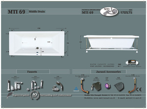 אמבטיה אקרילית 75\170