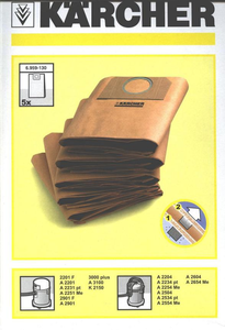 חבילה של 5 שקיות לשואב אבק Karcher