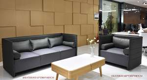 מטאור ספת המתנה תלת רגל שחורה בד אפור משולב דמוי עור שחור במגוון גדלים לבחירה מיליון כסאות