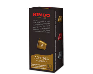 10 קפסולות קימבו תואם נספרסו KIMBO Armonia 
