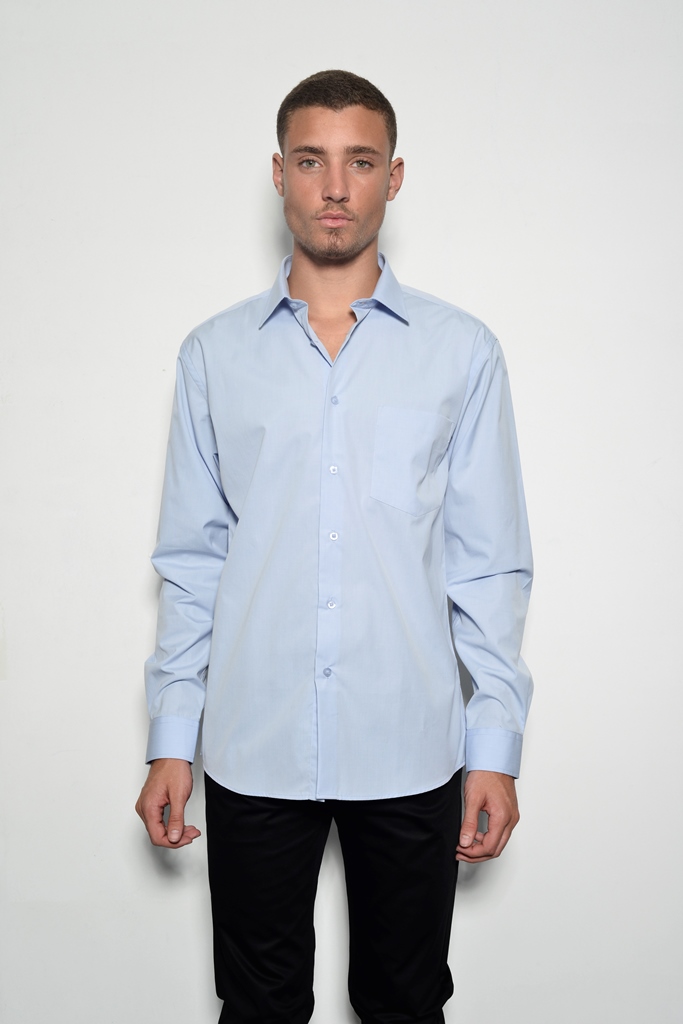 חולצת גבר קלאסית תכלת