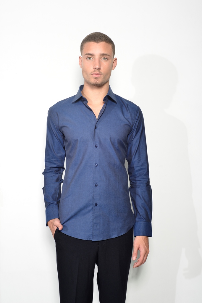 חולצת גברים SLIM FIT 100% כותנה