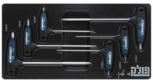 סט ידיות אלן T כדורי 6 יחידות SIGNET