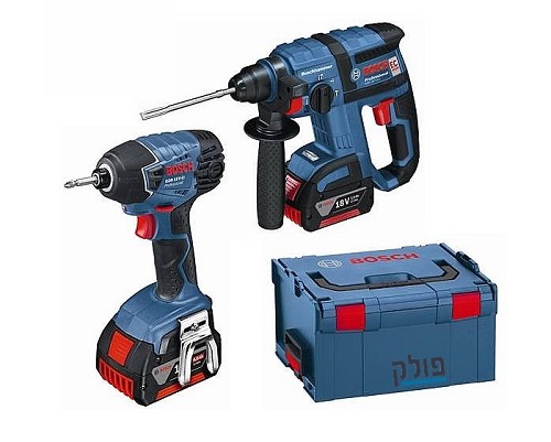 סט 18v מברגת אימפקט ופטישון נטען BOSCH