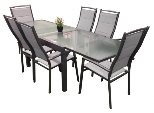 שולחן עם 6 כסאות לגינה A.C