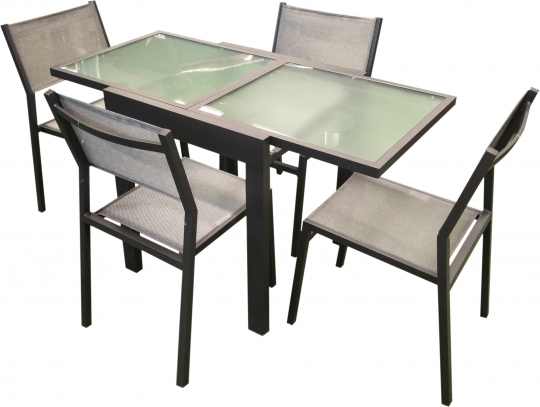 שולחן מתארך עם 4 כסאות לגינה Australia Camp