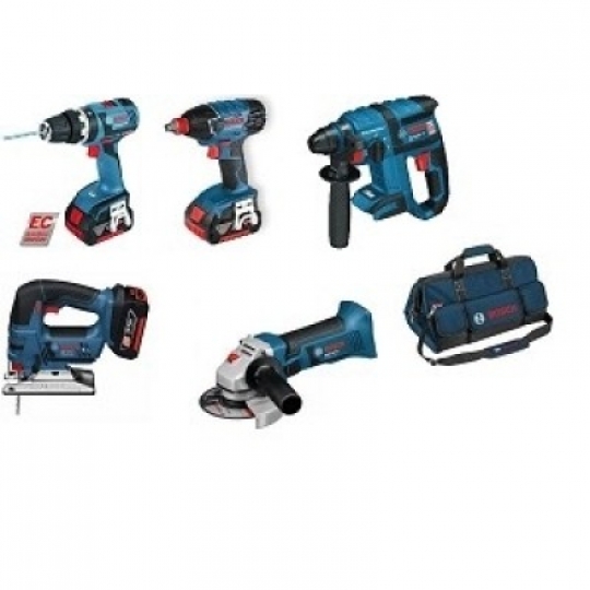 סט 5 כלים נטענים 18V ליתיום + תיק נשיאה BOSCH