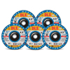 5 יח' דיסק חיתוך מתכת "1/8X4.5 גמל שריד DLX