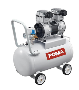 מדחס אוויר שקט ללא שמן 24 ליטר 2 ראשים KRAUSS  Poma