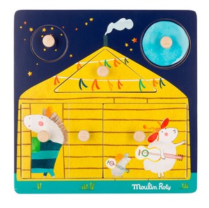 פאזל עץ בית של חיות MOULIN ROTY