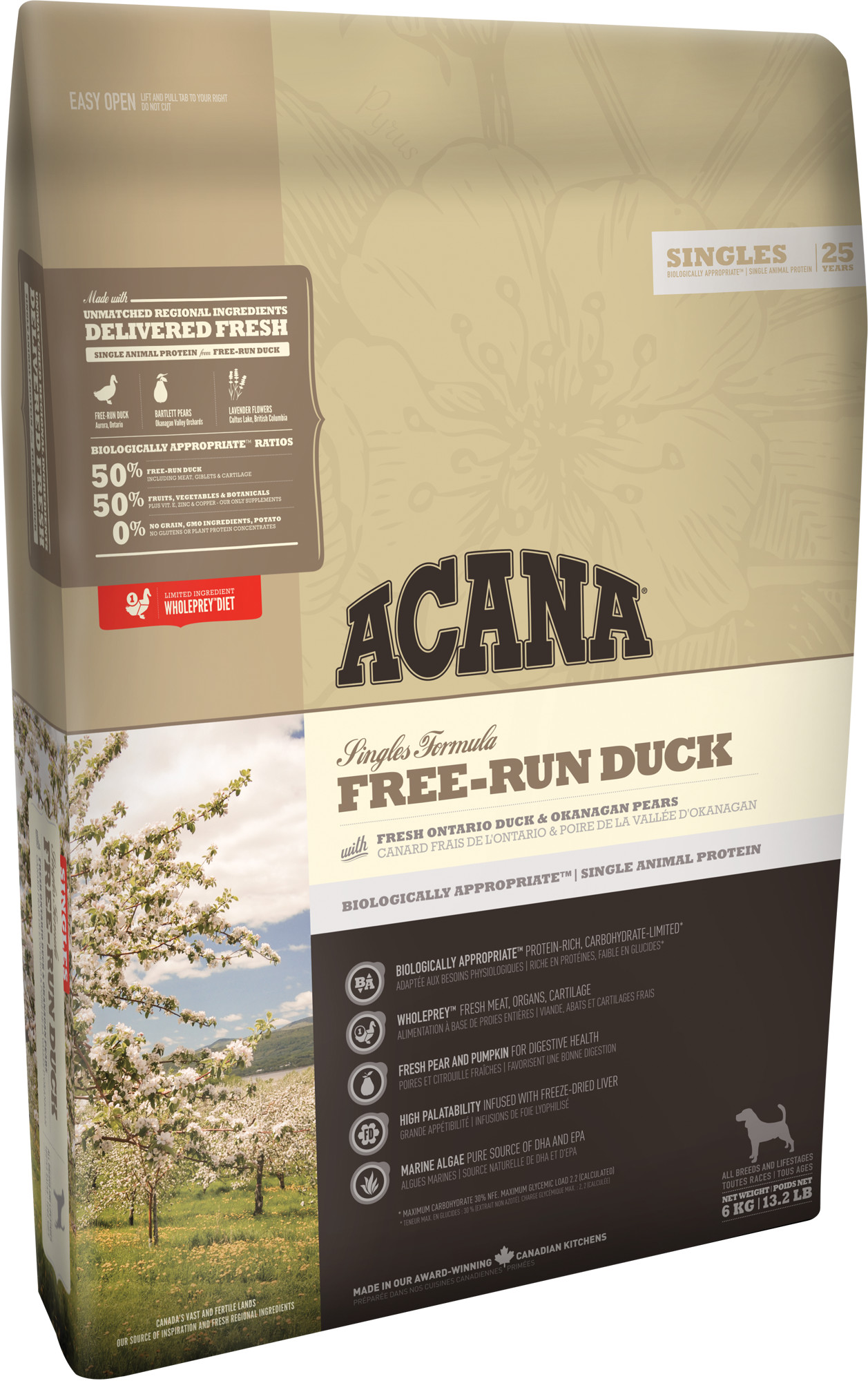 אקנה סינגלס ברווז&nbsp;| Acana Free-run Duck