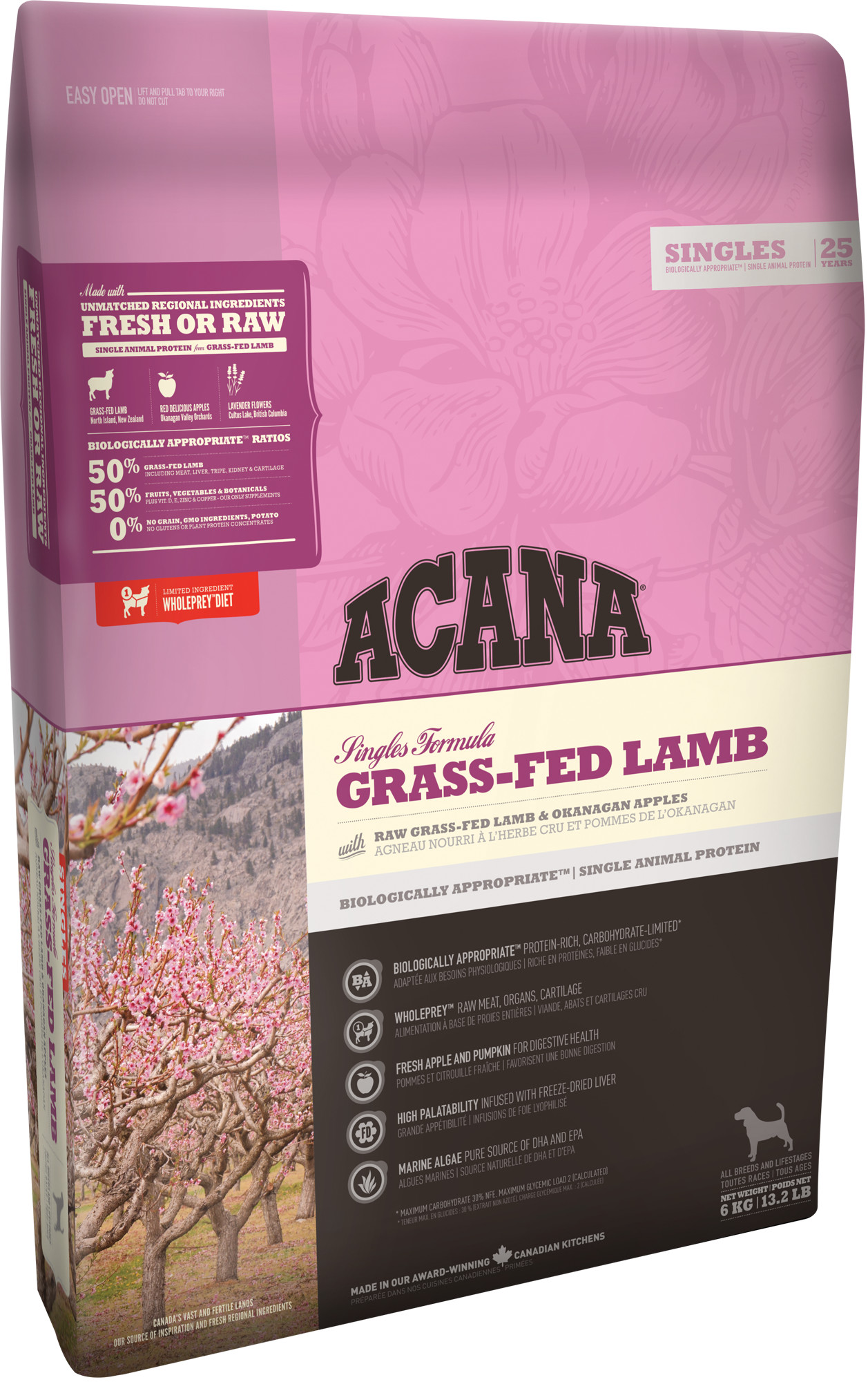 &nbsp;אקאנה סינגלס כבש | Acana Grass-fed Lamb